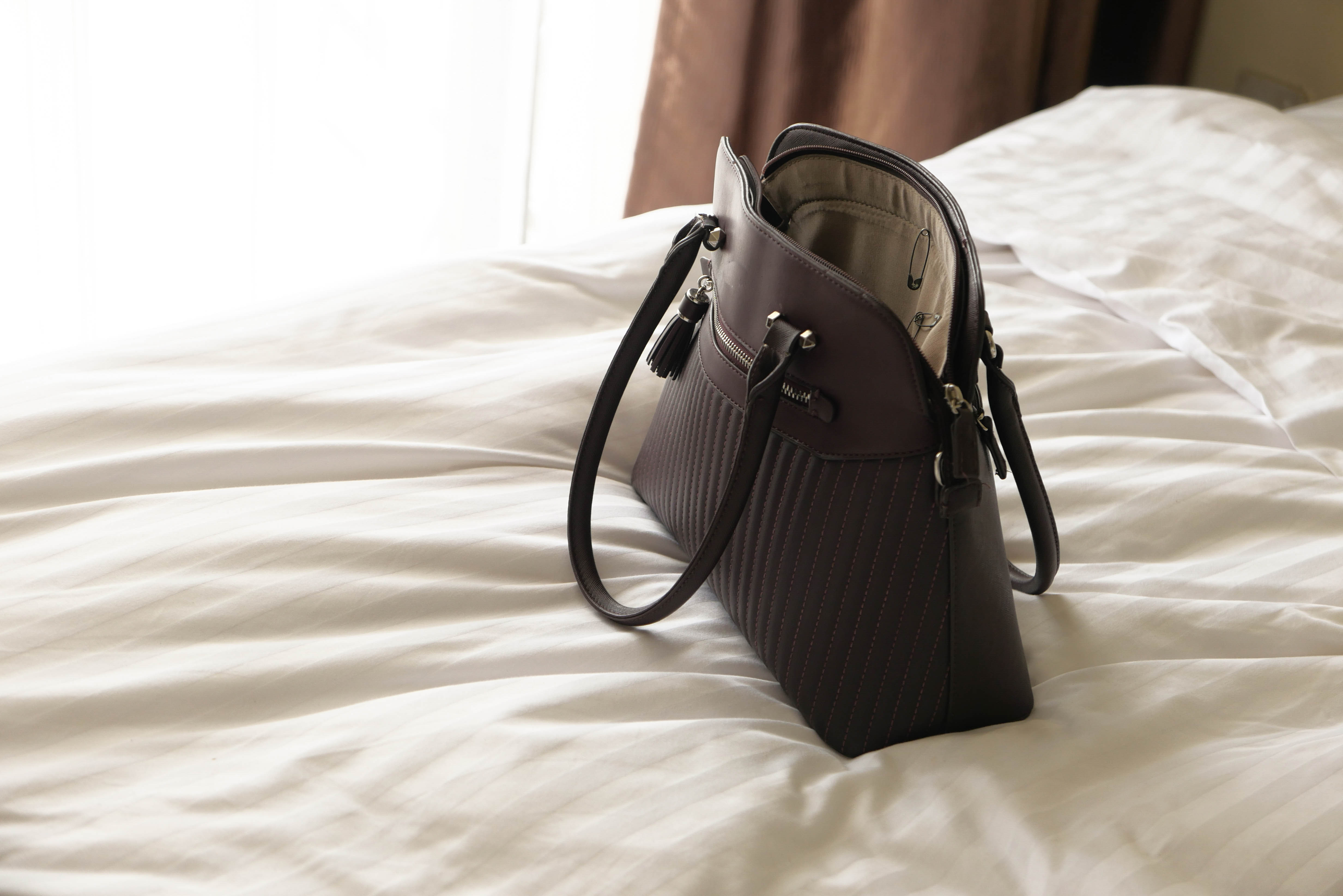 Bag on bed